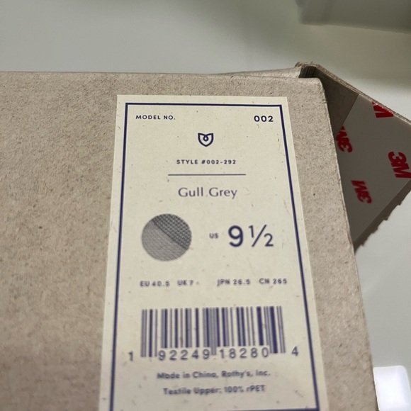 NWT Rothy’s size 9.5, The Point in Gull Gray - Picture 2 of 7